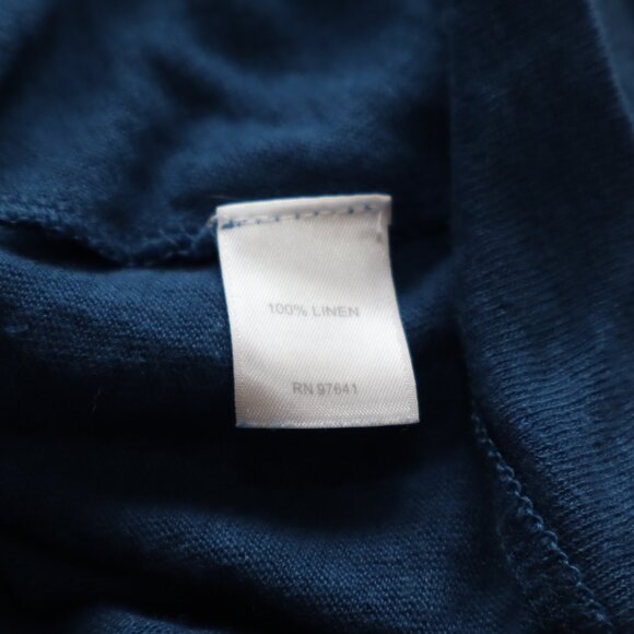 J. Jill Love Linen Womens Blue Twist Front Tank and Cardigan Twin Set Size XL - Picture 5 of 9